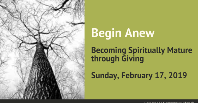 Becoming Spiritually Mature Through Giving