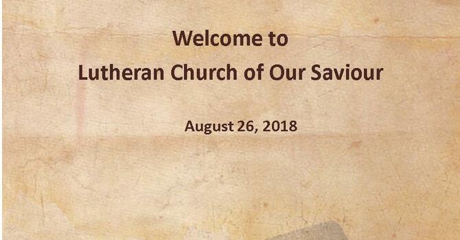 Sunday Bulletin - August 26, 2018 image