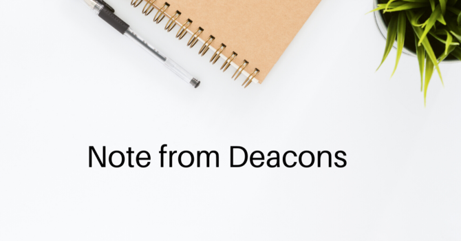 Note from Deacons image