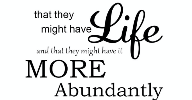 "An Abundant Life Reframed"