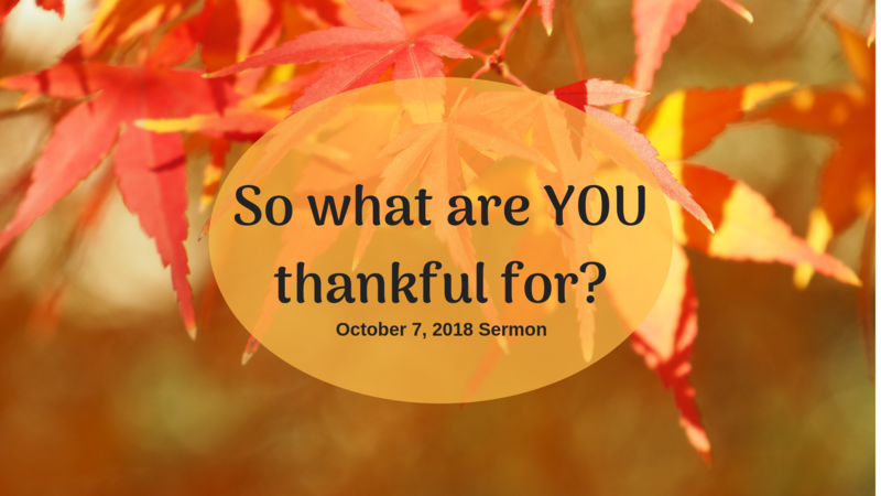 So What are YOU Thankful For?