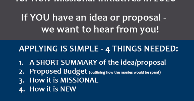 New Missional Initiatives 2020 image
