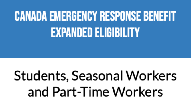 Expanded eligibility for Canada Emergency Response Benefit (CERB) & Boosted wages for Essential Workers image