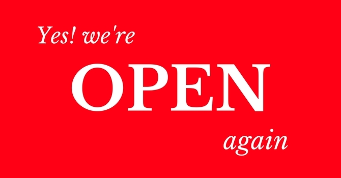 We are open again, praise God! image