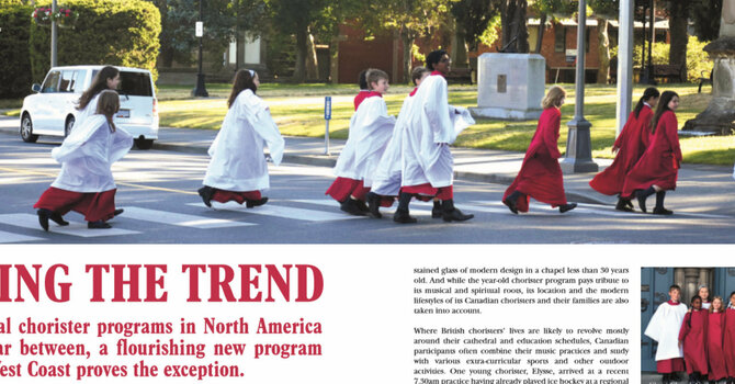 Cathedral choristers featured in international publication image