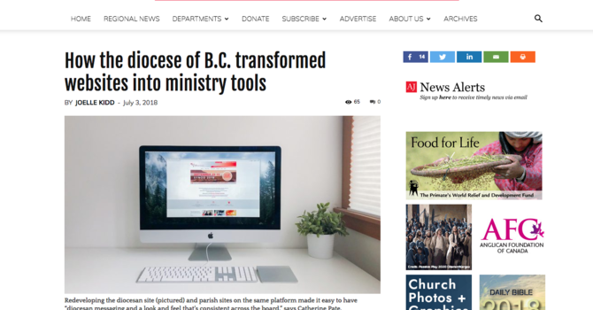 Diocese of islands and inlets makes national news image