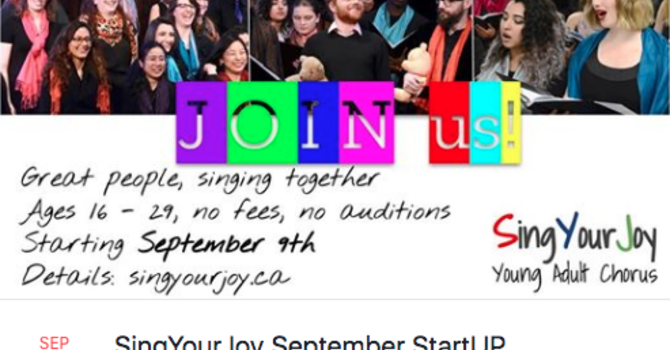 SingYourJoy Young Adult Chorus  image
