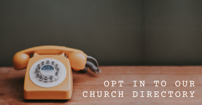 The Church Directory is Coming Soon image