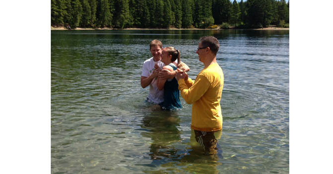 Baptism at McIvor Lake image