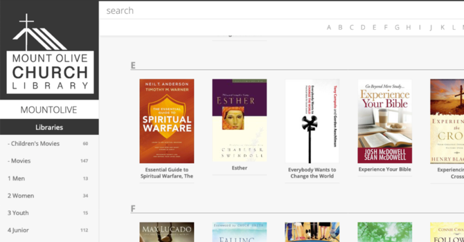 Church Library Now Online image