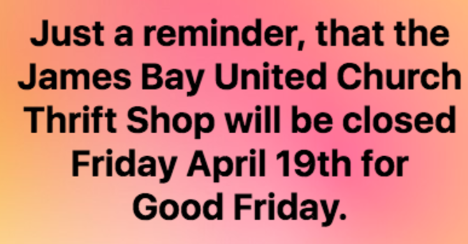 Thrift Shop Closed - Good Friday image