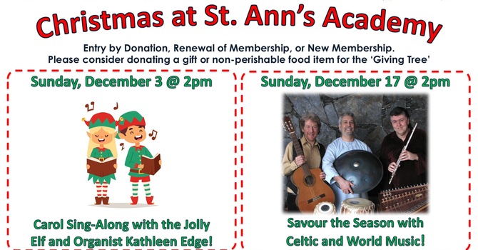  Celtic & World Music @ St. Ann's Academy Chapel. Dec. 17 image
