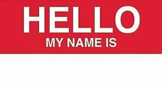 Name tags available image