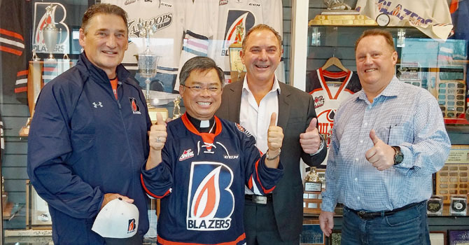 Bishop Visits Blazers image