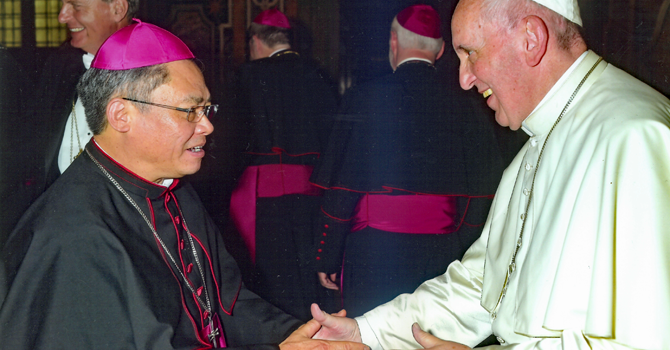 Bishop Joseph Meets Pope Francis image