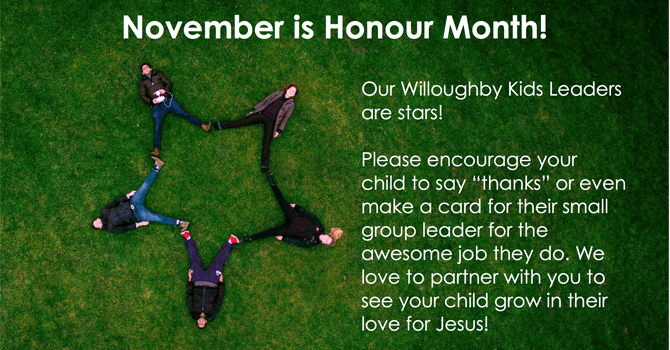 November is Honour Month image